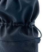 A close up of the Mamalila  baby allrounder winter booties in navy blue available at Babipur showing the toggle detail