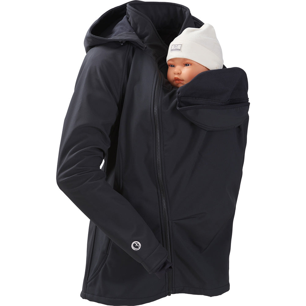 Mamalila Softshell Babywearing Maternity Jacket Black – Babipur