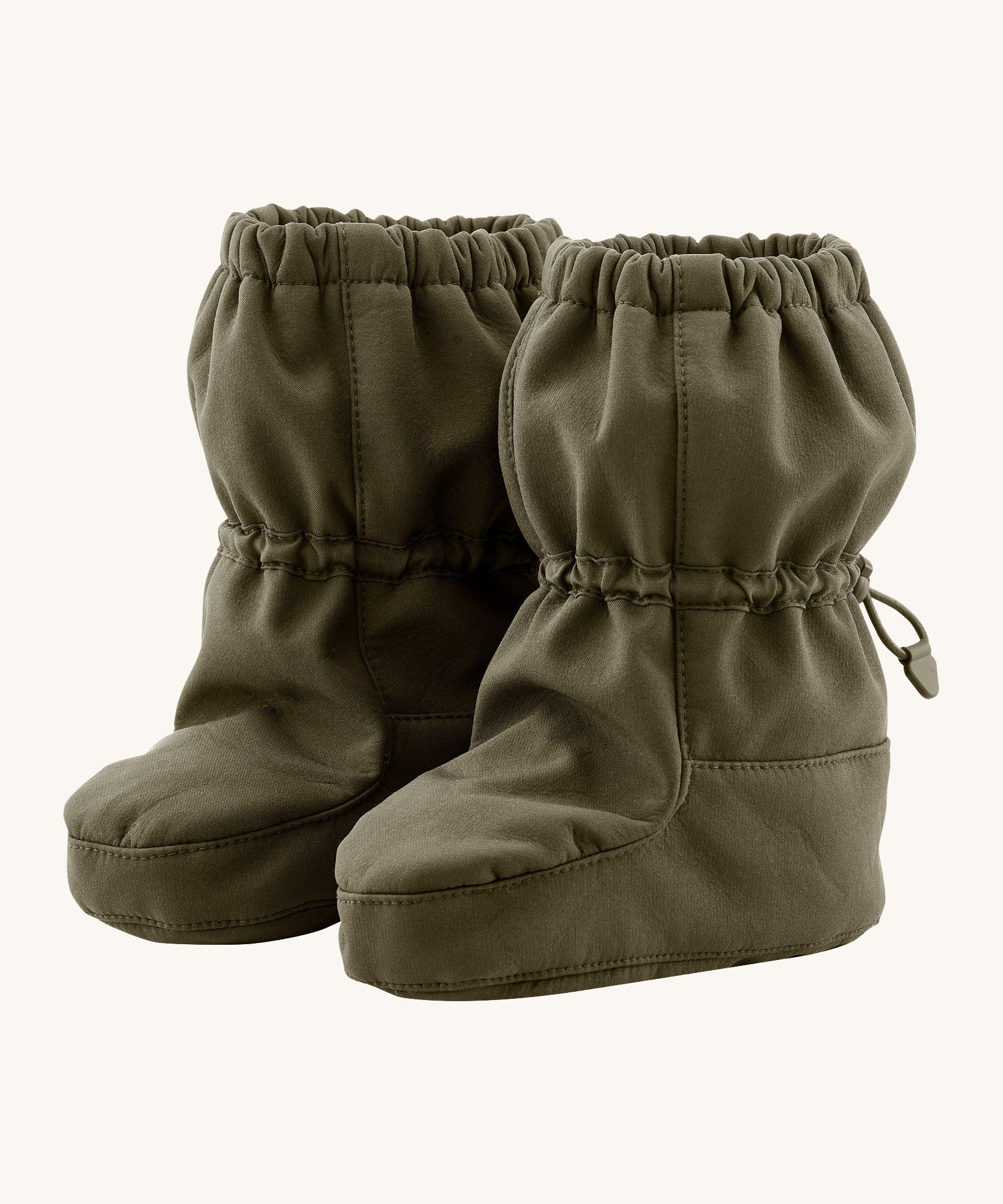 Mamalila  toddler allrounder winter booties in the khaki green colour available at Babipur.
