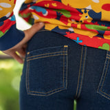 Maxomorra - Pantalon en denim à délavage moyen foncé