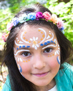 Close up of a young girls face