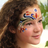 white and orange Natural Earth eco-friendly face paints