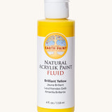 Natural Earth Paint brilliant yellow acrylic paint in a 118ml bottle