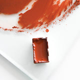 Natural Earth Paint watercolour pan filled with red paint