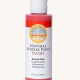 Natural Earth Paint scarlet red acrylic paint in a 118ml bottle