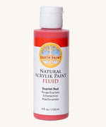 Natural Earth Paint scarlet red acrylic paint in a 118ml bottle