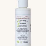 Back view of the Natural Earth Paint titanium white acrylic paint bottle