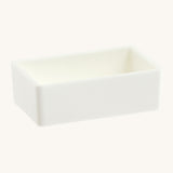 Side view of the blank white watercolour paint pan from Natural Earth Paint showing the depth of the blank pan