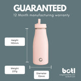 Graphic of the One Green Bottle 350ml Evolution drinks bottle showing the dimensions