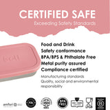 Information showing the different safety certifications for the One Green Bottle