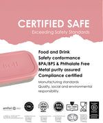 Information showing the different safety certifications for the One Green Bottle