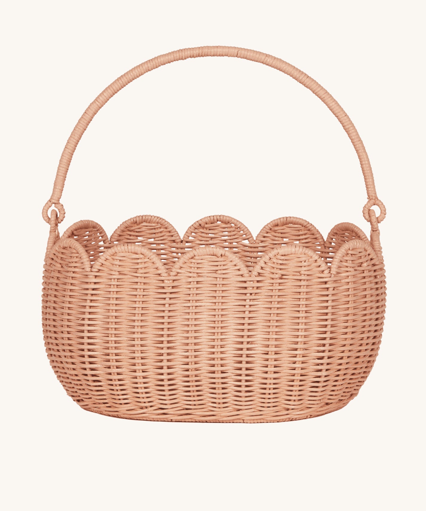 Olli Ella Petal Basket in Seashell Pink