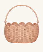 Olli Ella Petal Basket in Seashell Pink