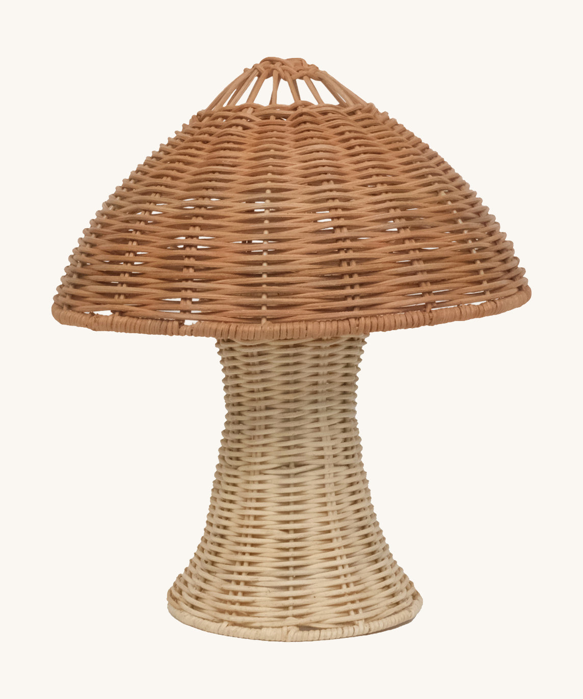 Olli Ella Natural Rattan Mushroom Lamp.