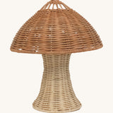 Olli Ella Natural Rattan Mushroom Lamp.