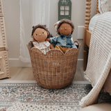 The Olli Ella Rattan Tulip Storage Basket in Natural