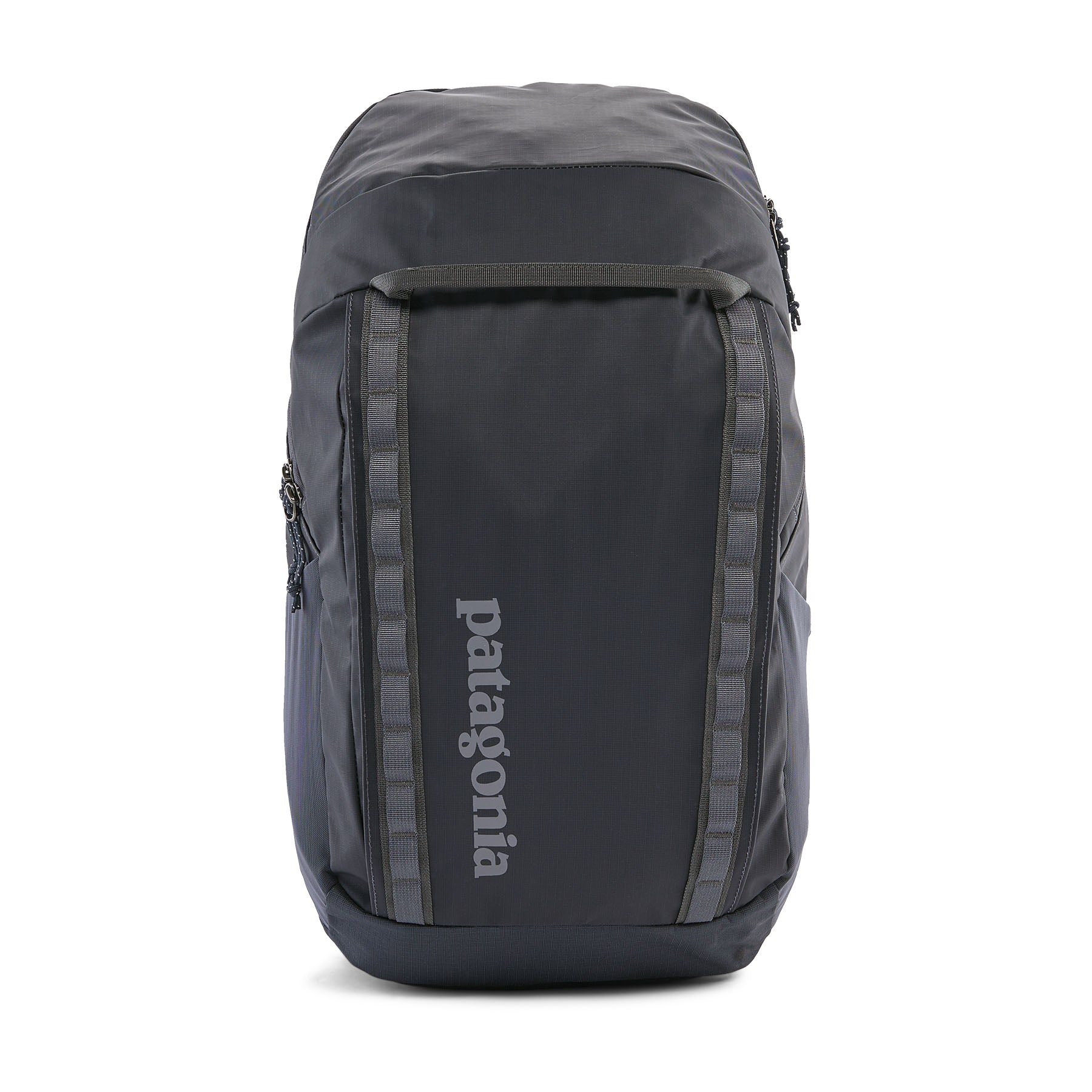 A front view of The Patagonia Black Hole Pack 32 litre capacity backpack in smolder slate-blue