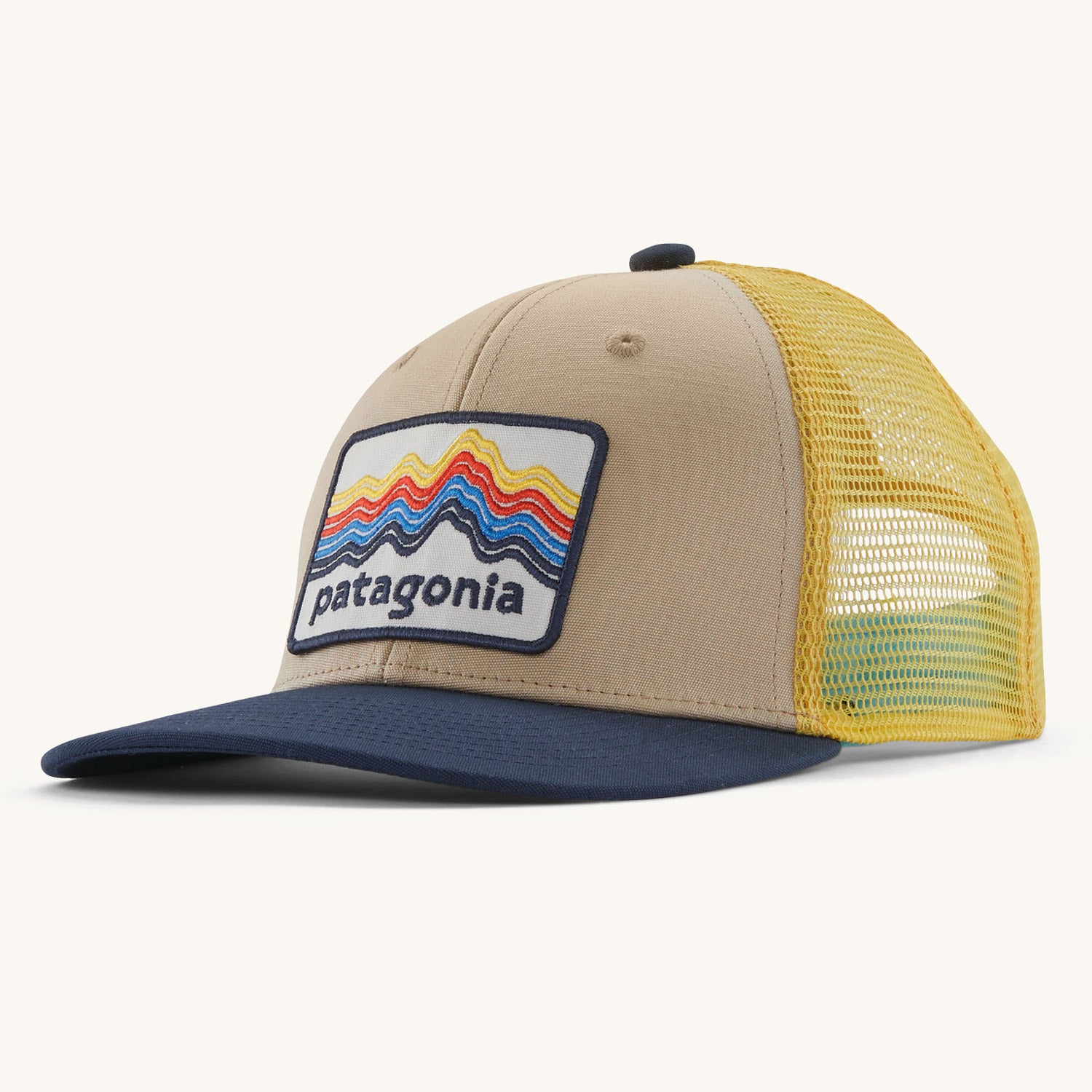 Patagonia Kid's Trucker Hat Ridge Rise Stripe: Oar Tan – Babipur