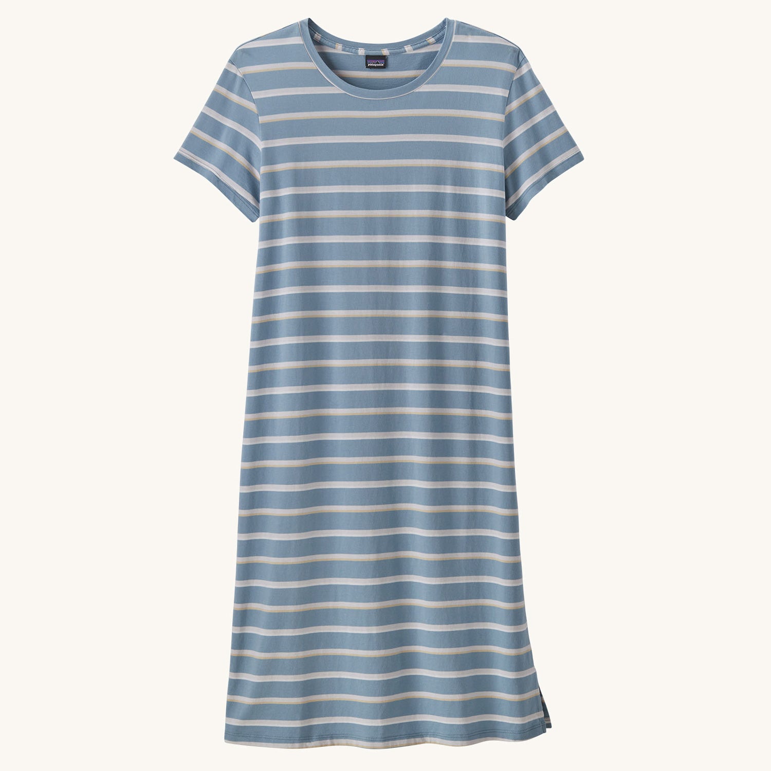 Patagonia Women's Regenerative T-Shirt Dress Sunset Stripe/Light