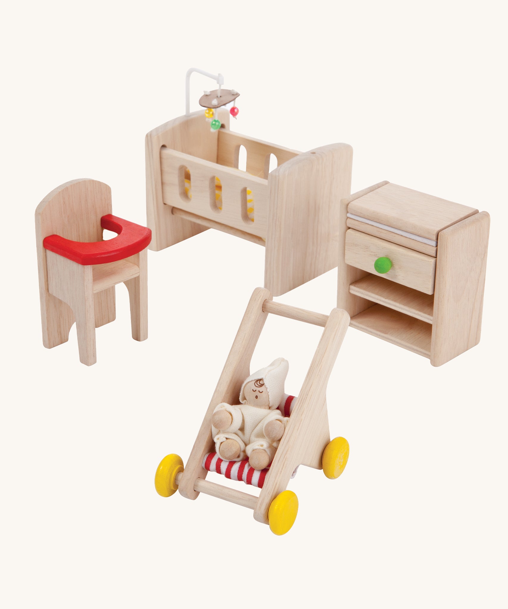 Plan Toys Wooden Dolls House Nursery Furniture Set – Babipur