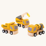 The PlanToys PlanWorld Highway Maintenance vehicles on a plain background.