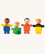The PlanToys Tradespeople on a plain background.