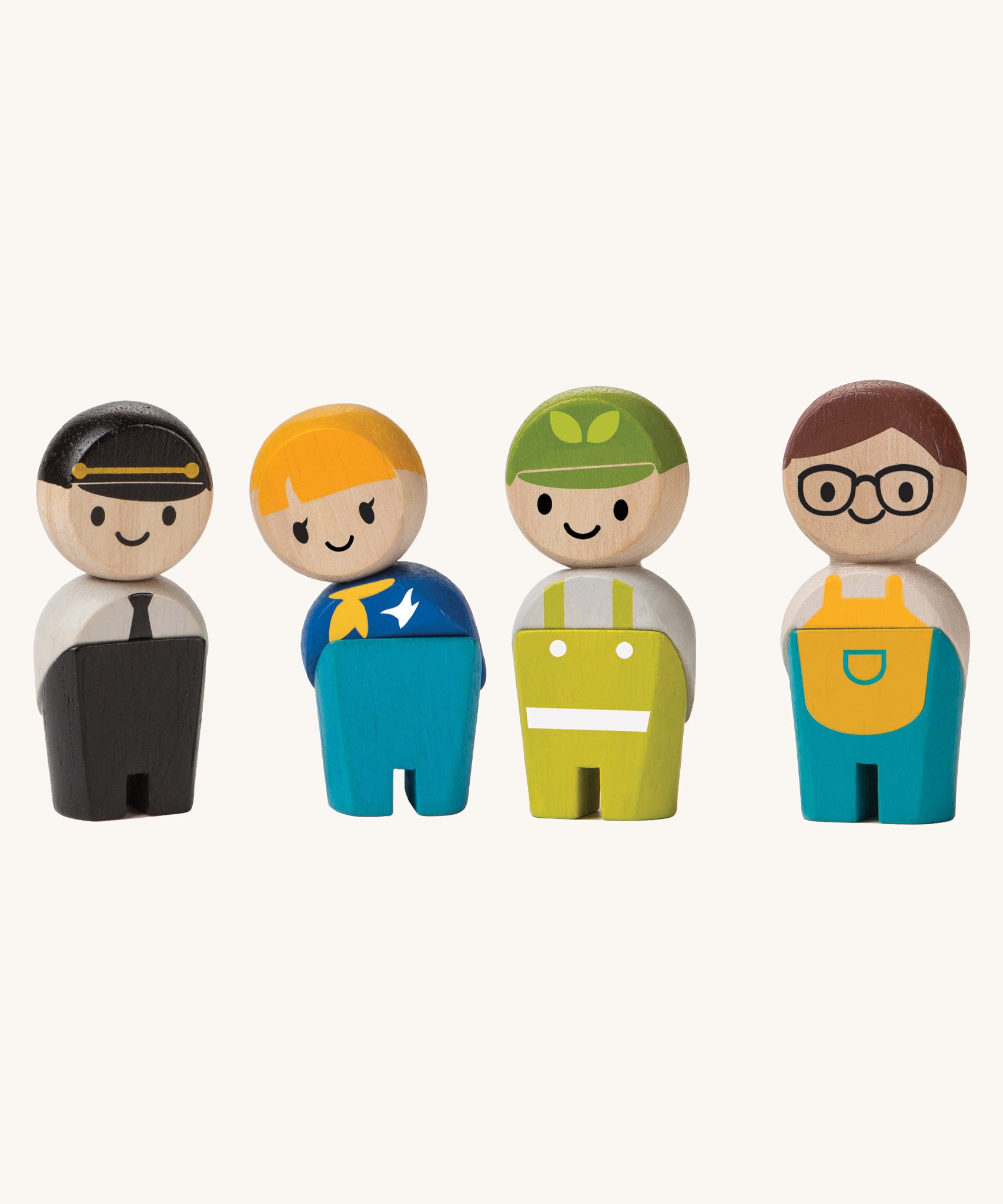 The PlanToys Service Crew on a plain background.