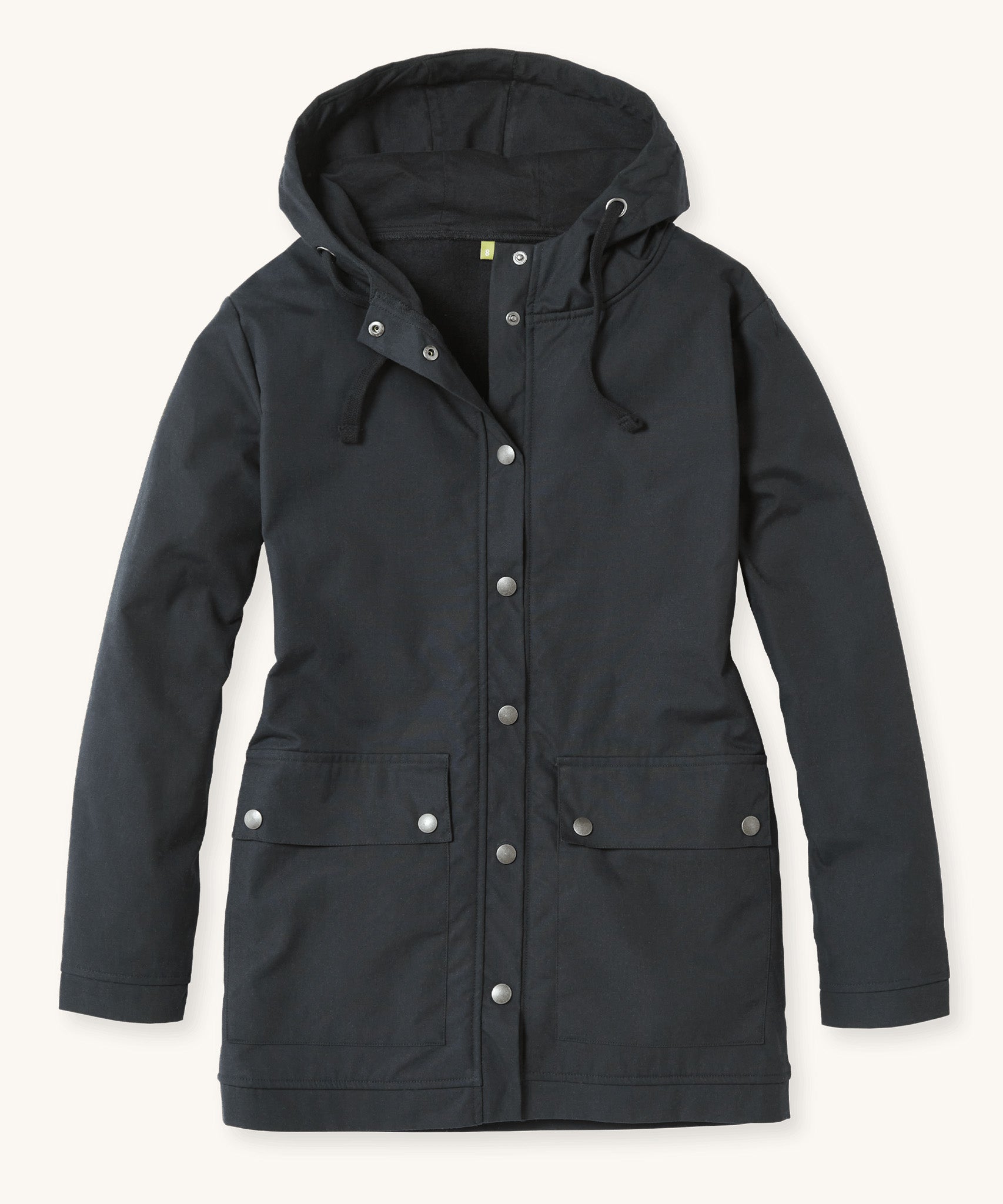 The Rapanui fleece lined raincoat jacket for women in lack