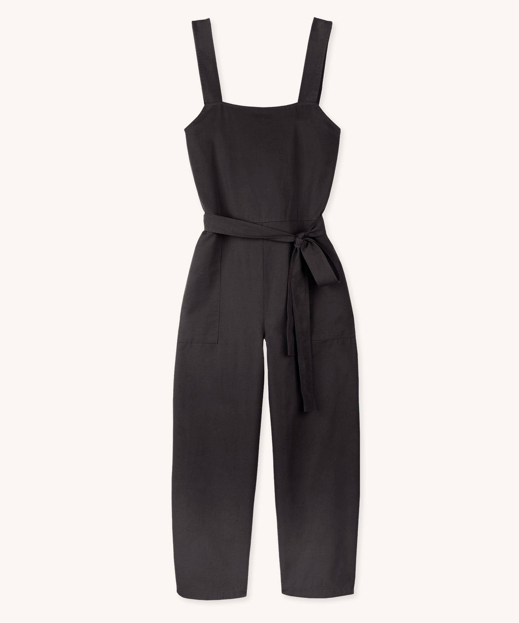 The Rapanui organic cotton jumpsuit for women, in black