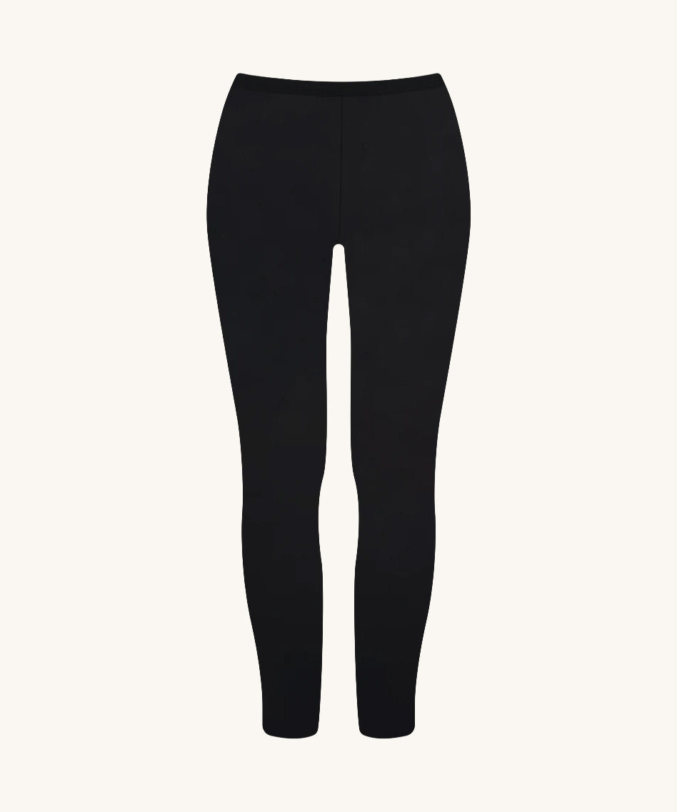 Rapanui Women's Plain Black Organic Cotton Leggings.
