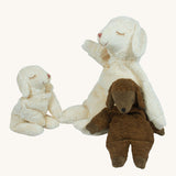 Senger Large white Small Cuddly Sheep with small white and brown cuddly sheep.