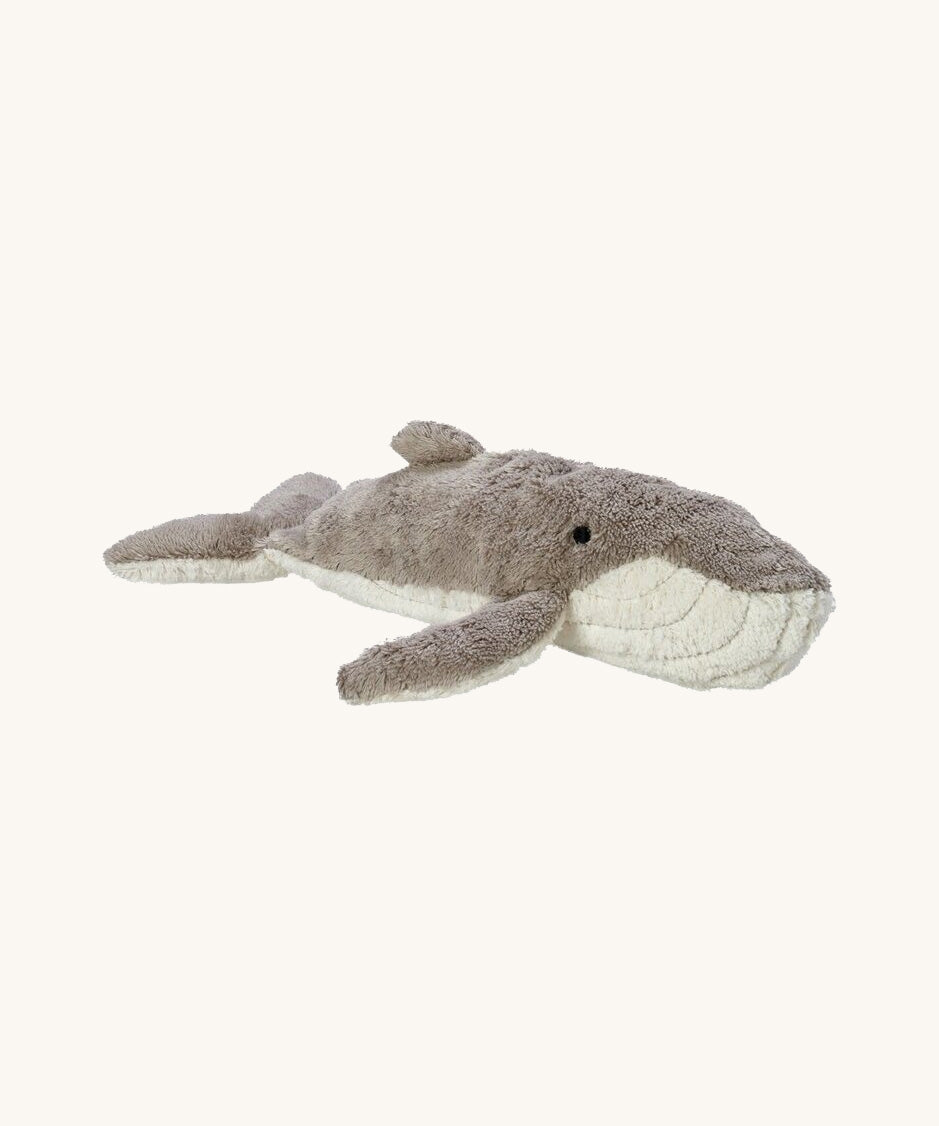 The Senger organic cotton cuddly whale stuffed animal toy.