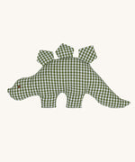 A Senger Dinosaur Grabber with a Green Plaid material on a plain background.