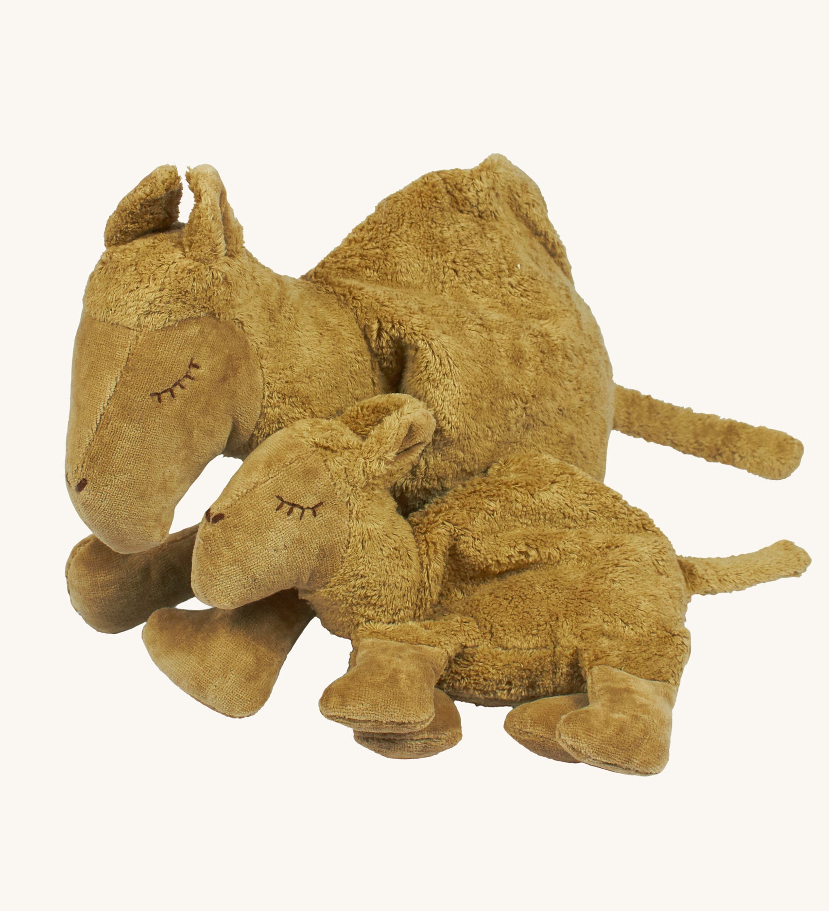 Senger Large and Small Cuddly Camel soft toys.