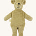 Senger cuddly bear. A small beige GOTS organic cuddly teddy bear that can be warmed up