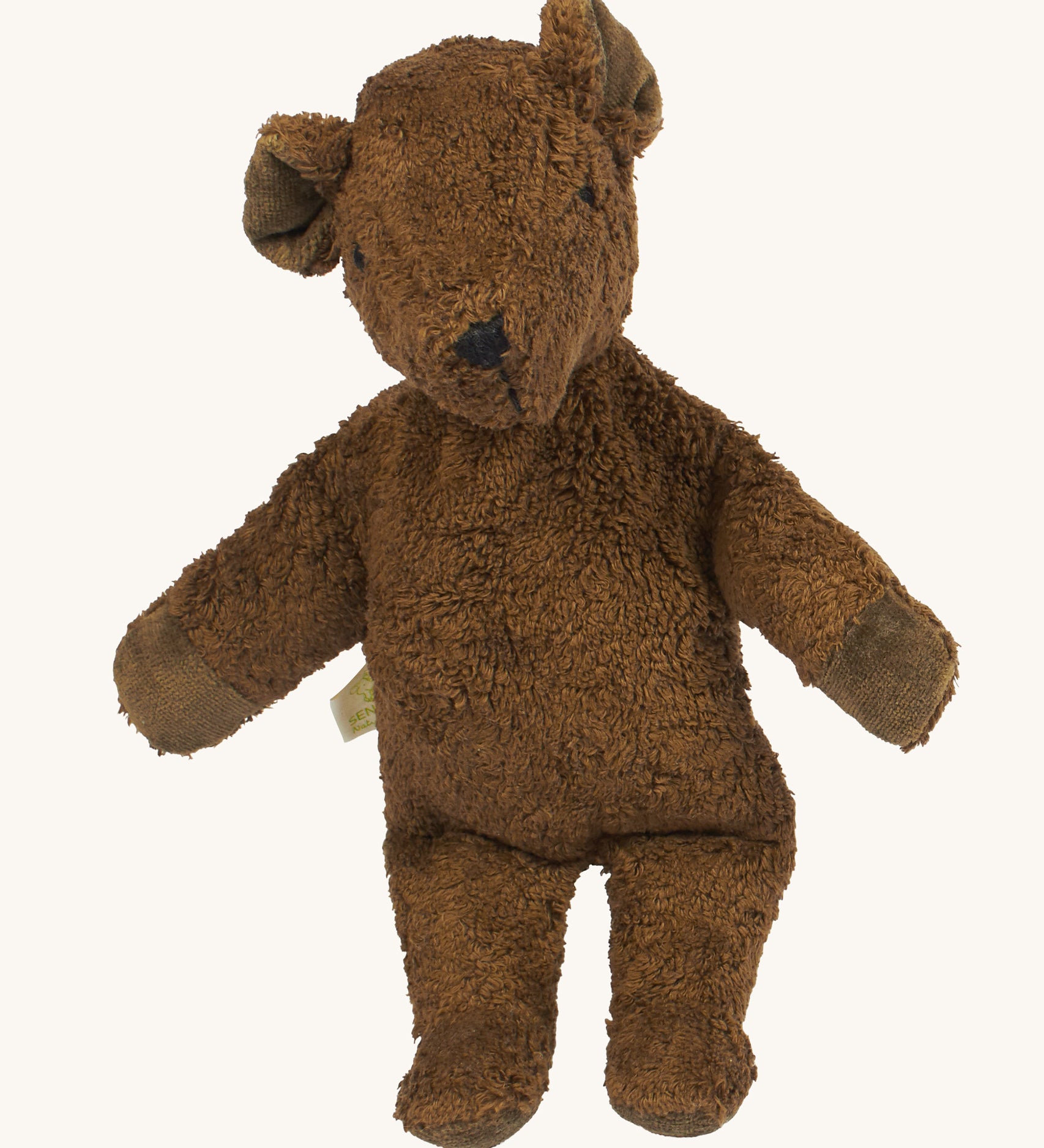 Senger Small Cuddly Brown Bear organic soft toy.