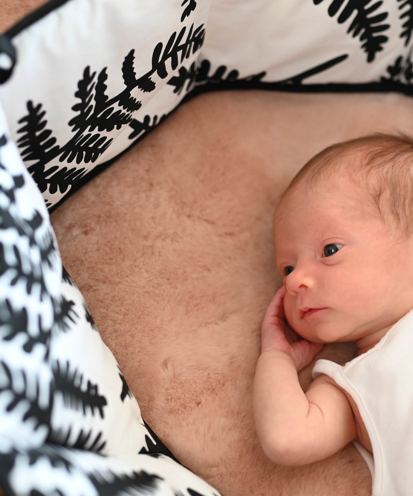 and exploring the Etta Loves Organic Cotton Reversible Sensory Strip - Plant Print