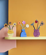 A collection of Studio Roof 3D Pop Out Cards with floral bouquets inspired by artists. A wide range of DIY build your own cardboard decoration kits by Studio Roof are available at Babipur.