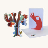 Studio Roof 3D Pop Out Card Dream Tree. A 3D cardboard DIY craft kit tree with different coloured leaves. This kit is part of a wide range of Studio Roof kits that are available at Babipur.