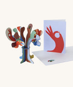 Studio Roof 3D Pop Out Card Dream Tree. A 3D cardboard DIY craft kit tree with different coloured leaves. This kit is part of a wide range of Studio Roof kits that are available at Babipur.