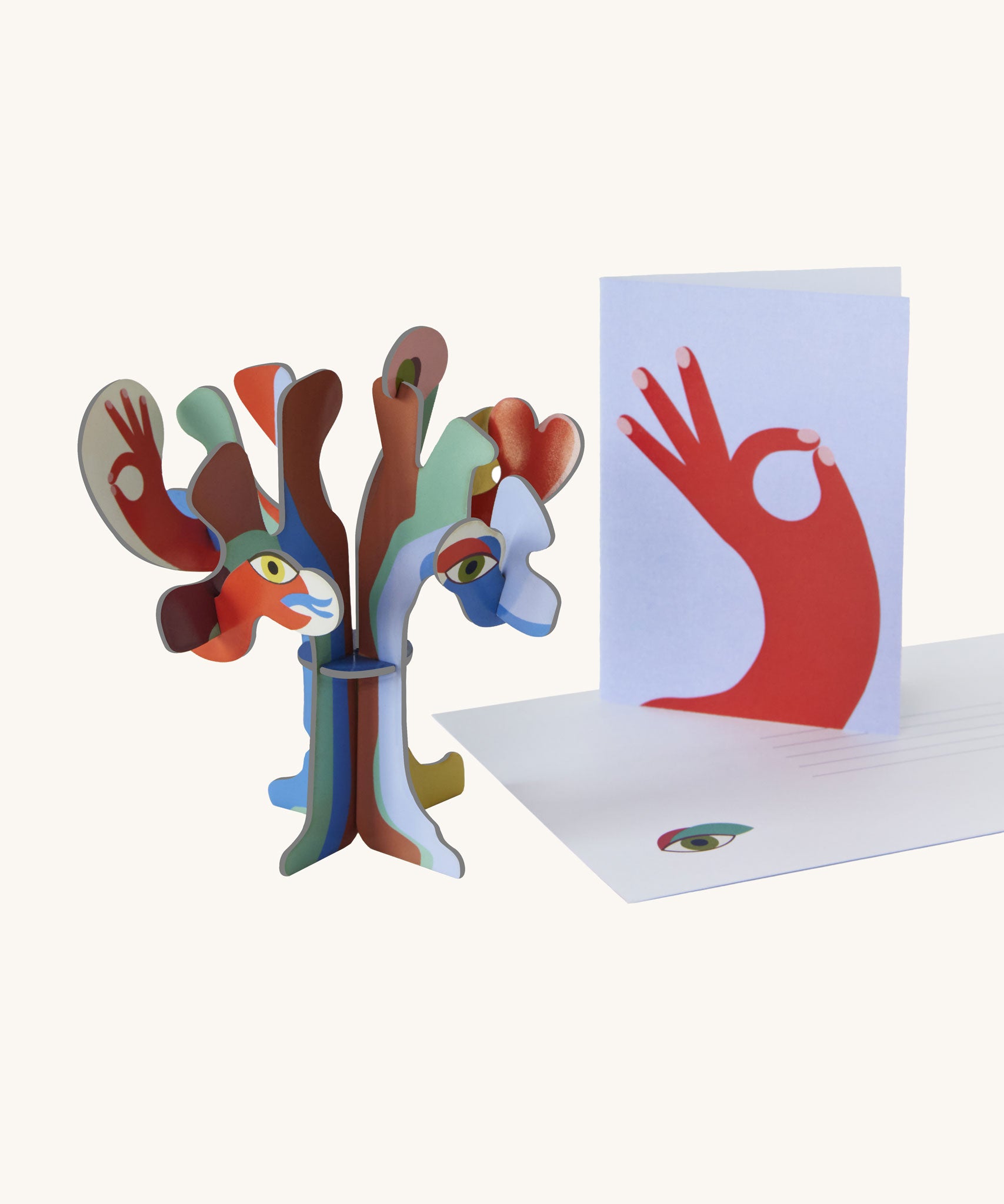 Studio Roof 3D Pop Out Card Dream Tree. A 3D cardboard DIY craft kit tree with different coloured leaves. This kit is part of a wide range of Studio Roof kits that are available at Babipur.