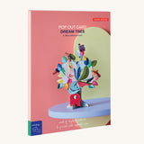 The packaging of the Studio Roof 3D Pop Out Card Dream Tree. A 3D cardboard DIY craft kit tree with different coloured leaves. This kit is part of a wide range of Studio Roof kits that are available at Babipur.