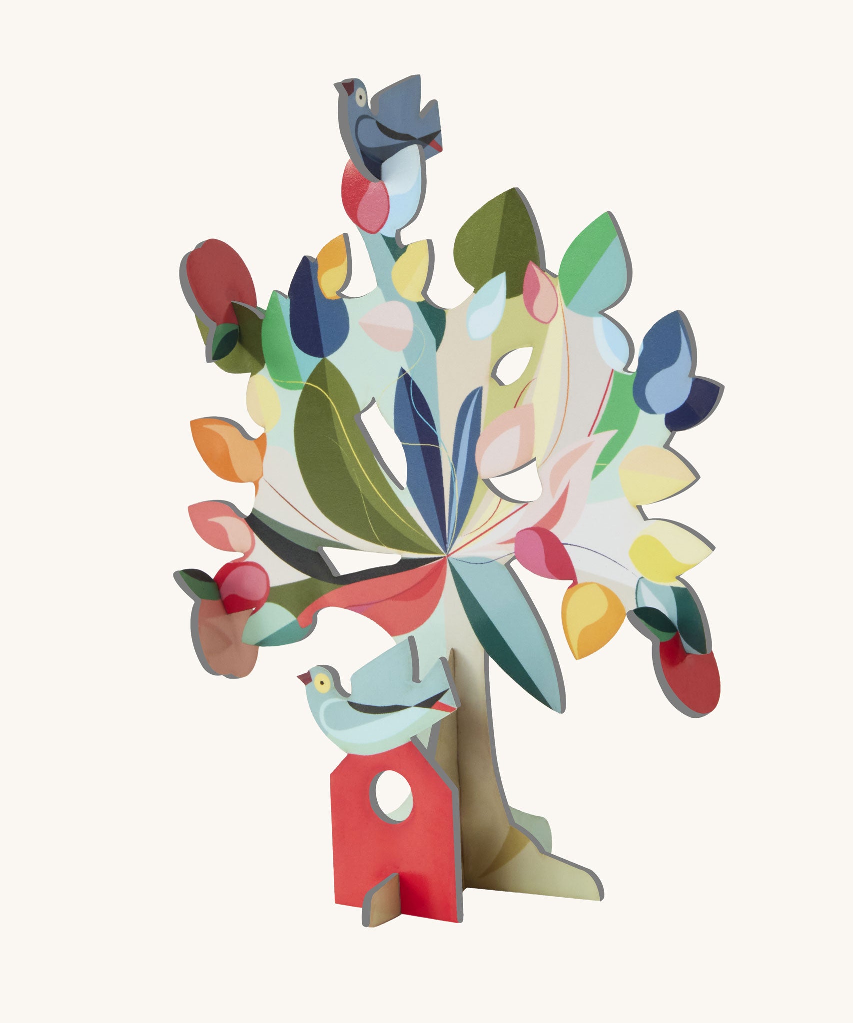 Studio Roof 3D Pop Out Card Dream Tree. A 3D cardboard DIY craft kit tree with different coloured leaves. This kit is part of a wide range of Studio Roof kits that are available at Babipur.