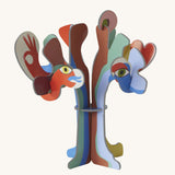 Studio Roof 3D Pop Out Card Cosmic Tree. A 3D cardboard DIY craft kit tree with different coloured leaves. This kit is part of a wide range of Studio Roof kits that are available at Babipur.