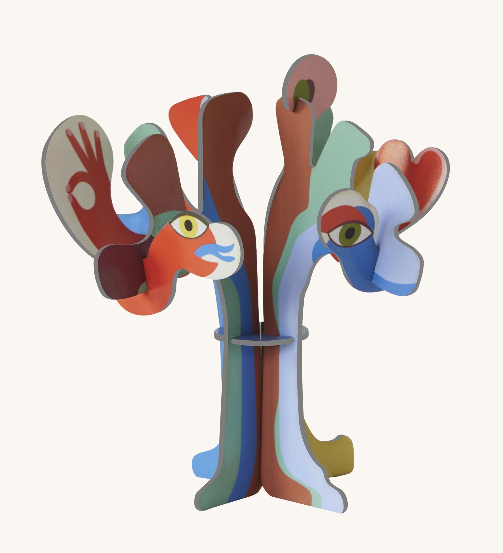 Studio Roof 3D Pop Out Card Cosmic Tree. A 3D cardboard DIY craft kit tree with different coloured leaves. This kit is part of a wide range of Studio Roof kits that are available at Babipur.