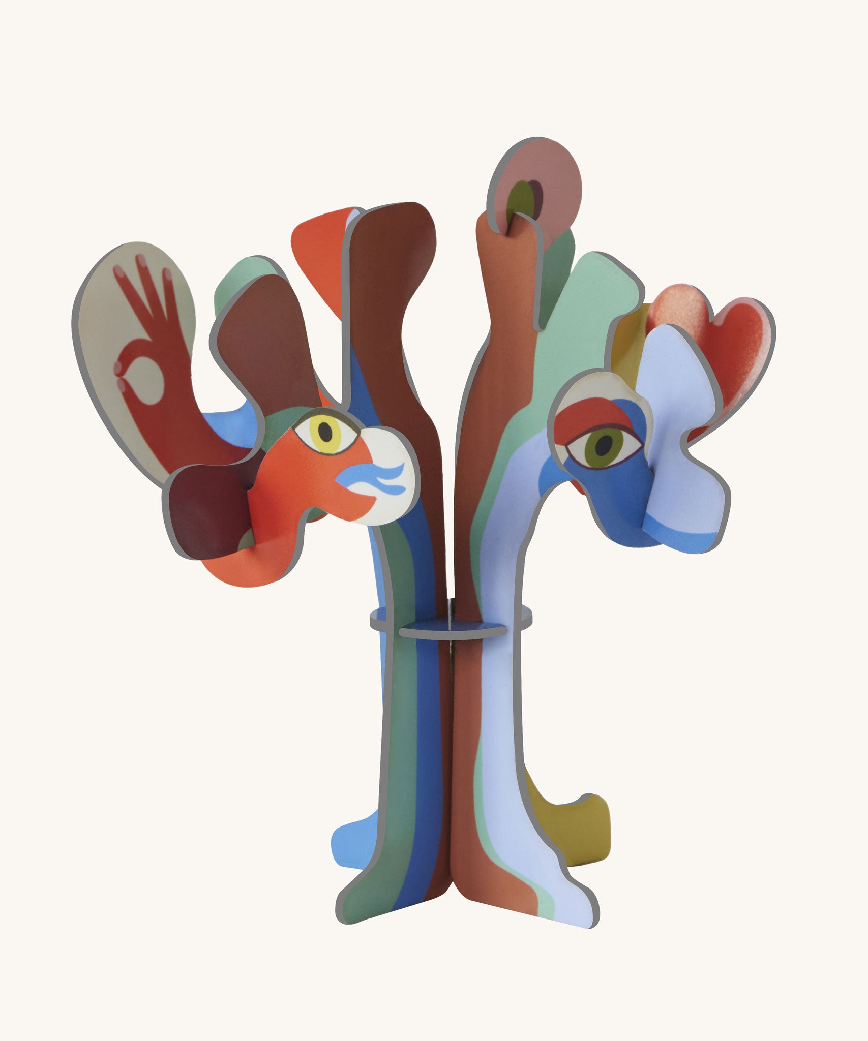 Studio Roof 3D Pop Out Card Cosmic Tree. A 3D cardboard DIY craft kit tree with different coloured leaves. This kit is part of a wide range of Studio Roof kits that are available at Babipur.