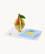 Studio Roof 3D Pop Out Card Lemon. This 3D pop out card DIY kit is part of Studio Roof's fruits  collection which is available at Babipur.