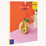 The packaging of the Studio Roof 3D Pop Out Card Lemon. This 3D pop out card DIY kit is part of Studio Roof's fruits  collection which is available at Babipur.