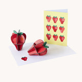 Studio Roof 3D Pop Out Card Strawberries. This 3D pop out card DIY kit is part of Studio Roof's fruits collection which is available at Babipur.