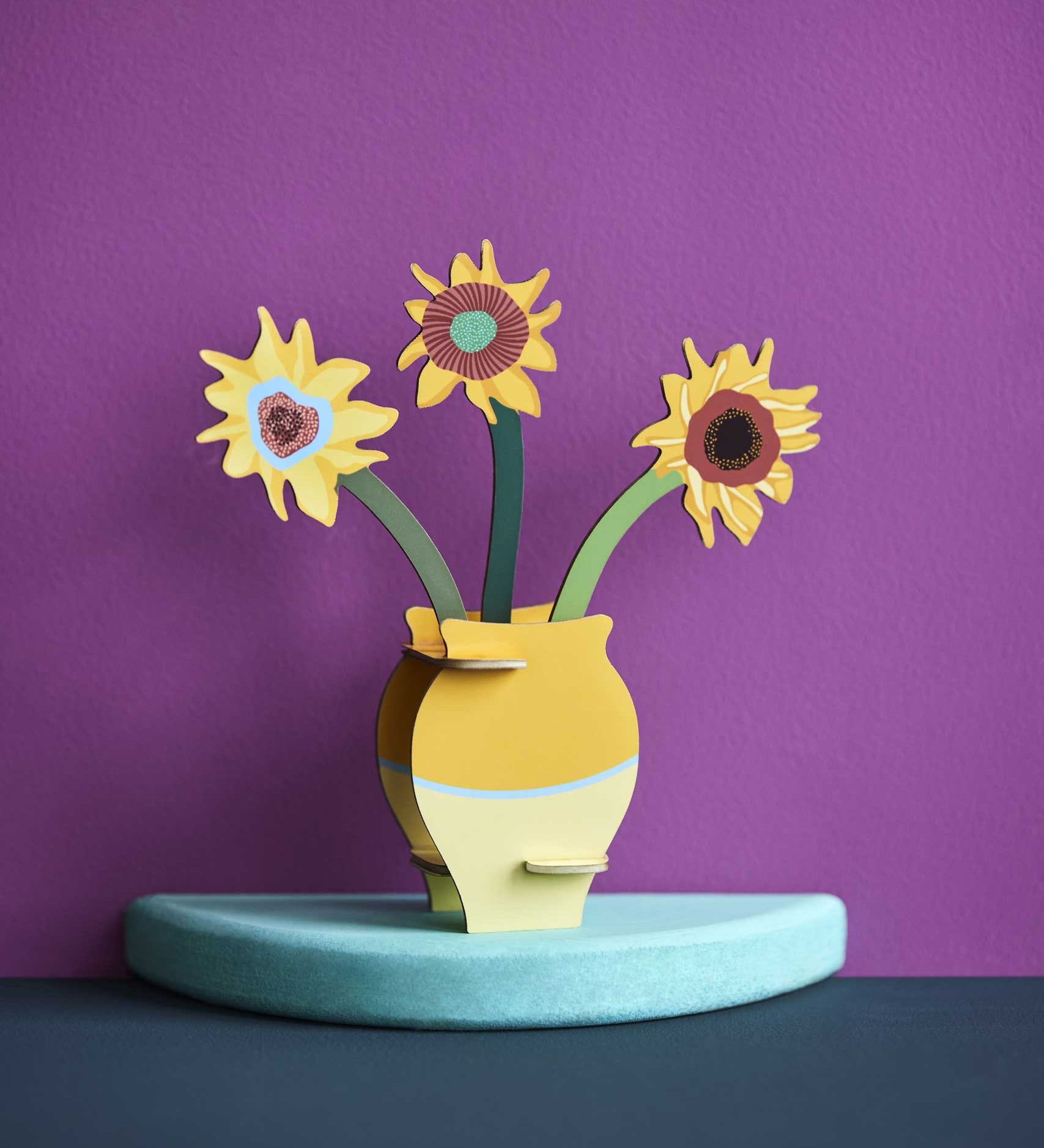 Studio Roof 3D Pop Out Card Van Gogh Flowers. This 3D pop out card DIY kit is part of Studio Roof's artist flowers collection which is available at Babipur.